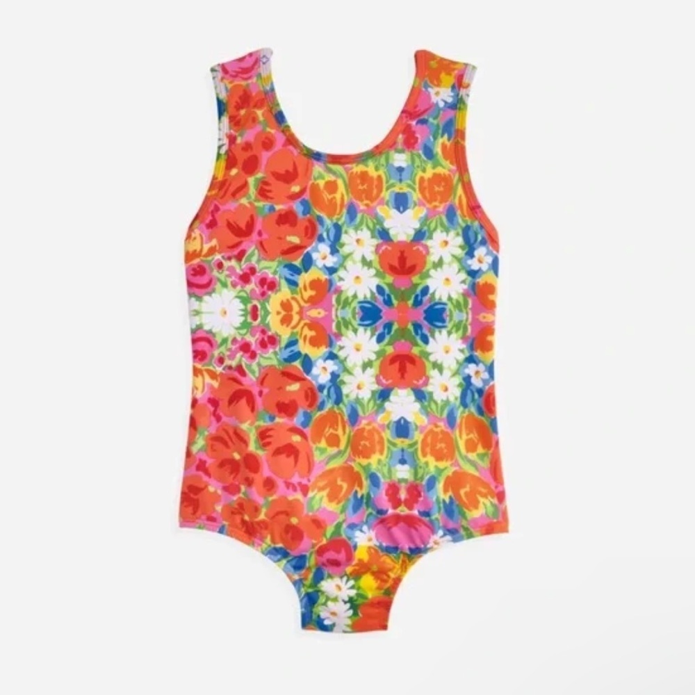 Bella Bliss girl’s floral one piece bathing suit size 10